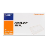 Cutiplast Steril 15cm x 8cm: Apósitos estériles (caja de 50 unidades)